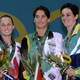 Penelope Heynes of South Africa, Amanda Bread of the USA, and Samantha Riley of Australia. Photo via Getty Images/Simon Bruty /APL/Allsport.